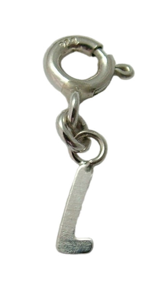 Tiny Secondhand Sterling Silver Initial Letter Charms on Bolt Rings FULL ALPHABET AVAILABLE Silver Charm - Sandy's Vintage Charms