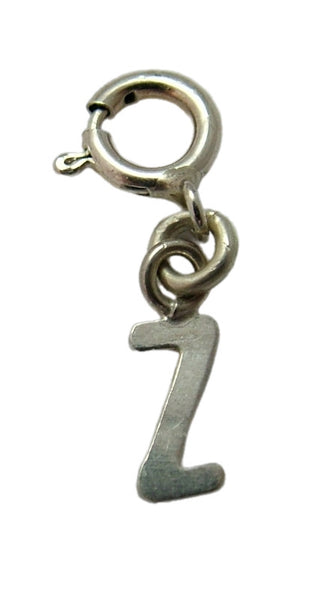 Tiny Secondhand Sterling Silver Initial Letter Charms on Bolt Rings FULL ALPHABET AVAILABLE