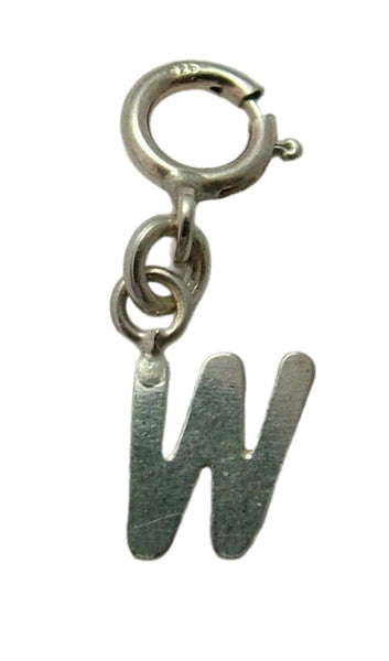 Tiny Secondhand Sterling Silver Initial Letter Charms on Bolt Rings FULL ALPHABET AVAILABLE