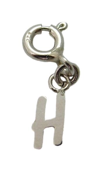 Tiny Secondhand Sterling Silver Initial Letter Charms on Bolt Rings FULL ALPHABET AVAILABLE Silver Charm - Sandy's Vintage Charms