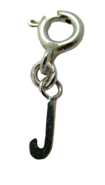 Tiny Secondhand Sterling Silver Initial Letter Charms on Bolt Rings FULL ALPHABET AVAILABLE Silver Charm - Sandy's Vintage Charms