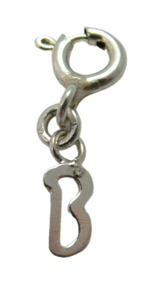 Tiny Secondhand Sterling Silver Initial Letter Charms on Bolt Rings FULL ALPHABET AVAILABLE Silver Charm - Sandy's Vintage Charms
