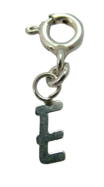 Tiny Secondhand Sterling Silver Initial Letter Charms on Bolt Rings FULL ALPHABET AVAILABLE Silver Charm - Sandy's Vintage Charms