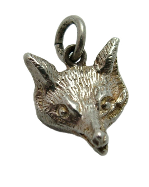 Small Vintage 1970's Solid Silver Fox Head Charm Silver Charm - Sandy's Vintage Charms