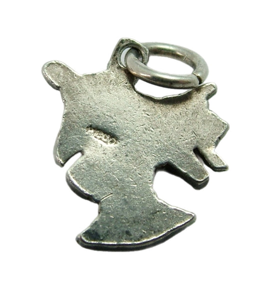 Small Vintage 1940’s/50’s Silver & Enamel Pig Jumping over a Toadstool Charm Enamel Charm - Sandy's Vintage Charms