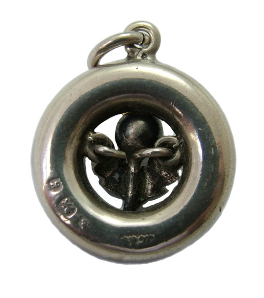 Antique Edwardian Silver & Scottish Agate Thistle Charm HM 1906 Antique Charm - Sandy's Vintage Charms