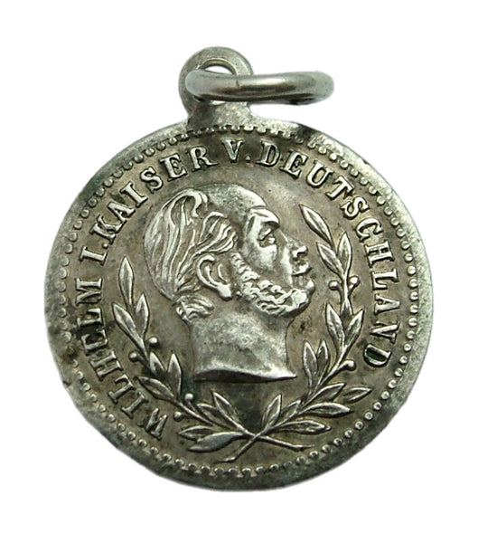 Antique Victorian German Metal Love Token Coin Charm “GH” & Decorative Border Love Token - Sandy's Vintage Charms