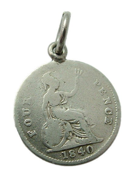 Antique Victorian Silver Engraved Love Token Coin Charm MOTHER Love Token - Sandy's Vintage Charms