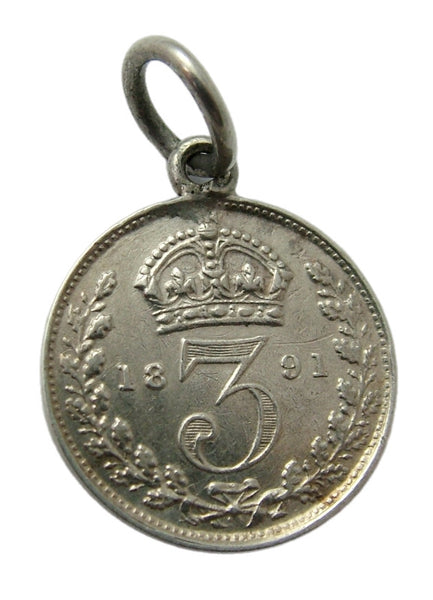 Antique Victorian Silver Engraved Love Token Coin Charm “NS” Love Token - Sandy's Vintage Charms
