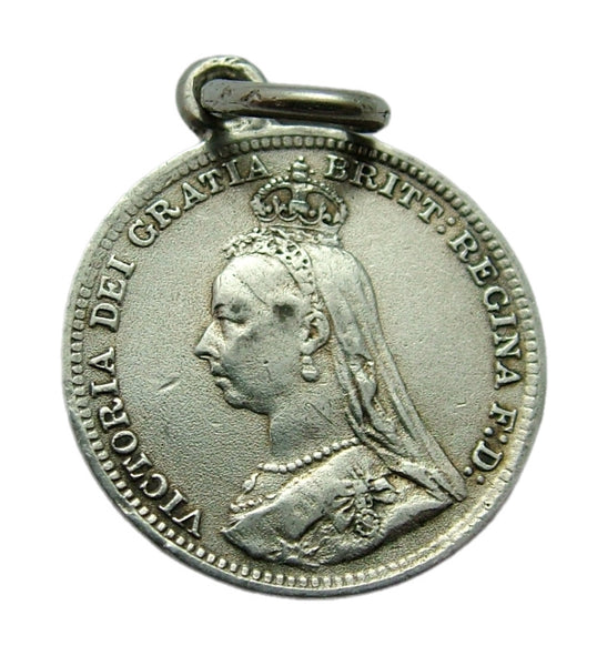 Antique Victorian Silver Engraved Love Token Coin Charm “MARY” Love Token - Sandy's Vintage Charms