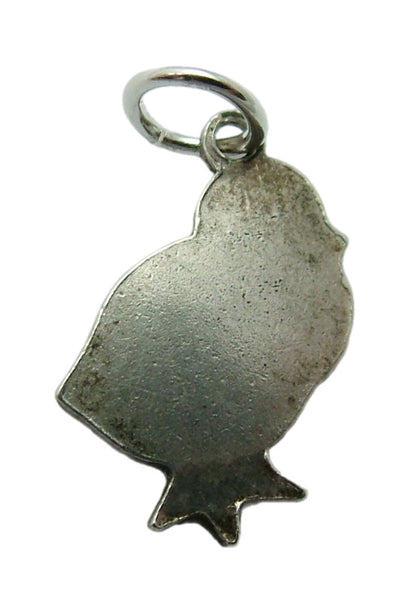 Small Vintage 1950's Silver & Yellow Enamel Chick Charm Enamel Charm - Sandy's Vintage Charms