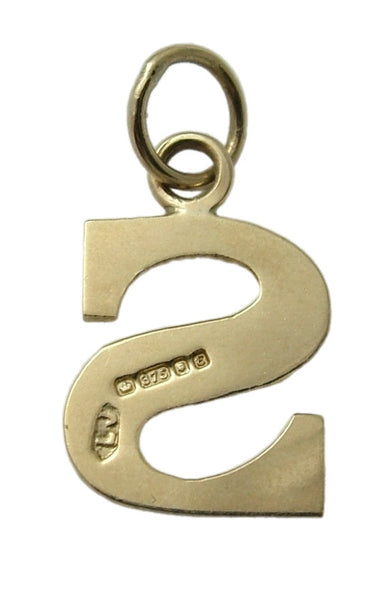 Vintage 1970’s Solid 9ct Gold Initial Letter "S" Charm HM 1979