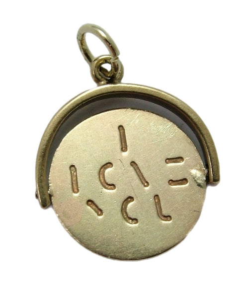Vintage 1970's 9ct Gold “I Love You” Spinner Charm HM 1972