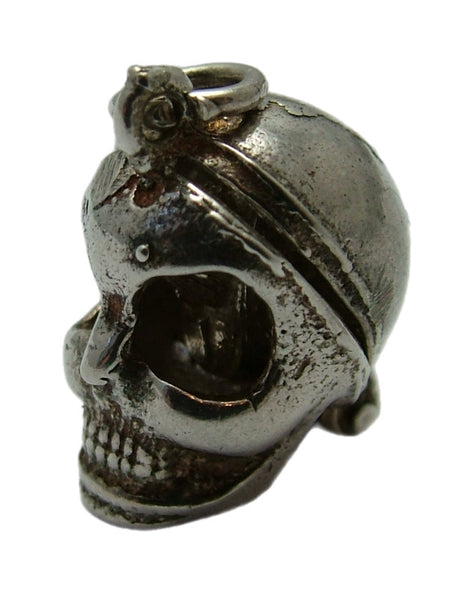 Vintage 1970's Silver Opening Skull Charm with Witch Inside