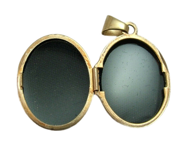 Modern Secondhand 9ct Gold & Blue Enamel Moon & Star Locket Charm