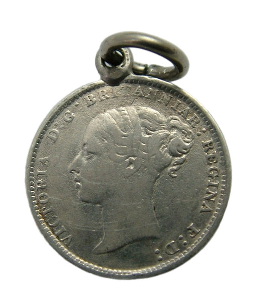 Antique Victorian Silver Engraved Love Token Coin Charm “MAY”