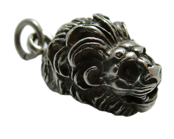 Vintage 1970's Silver Lion Head Charm