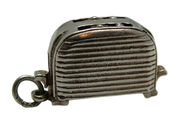 Vintage 1970's Silver Toaster Charm with Push Up Toast