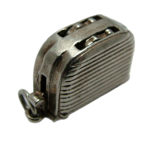 Vintage 1970's Silver Toaster Charm with Push Up Toast