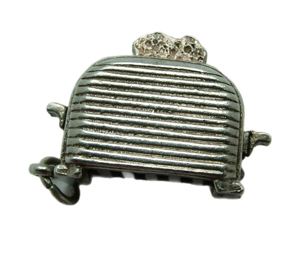Vintage 1970's Silver Toaster Charm with Push Up Toast