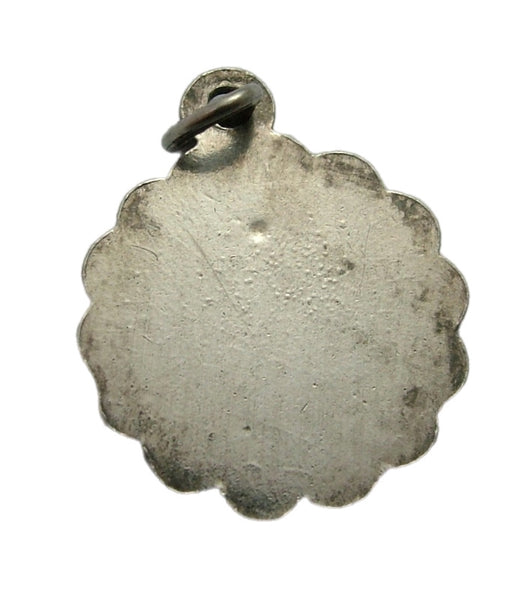 Antique c1920’s European Silver & Green Enamel Lucky Star Charm