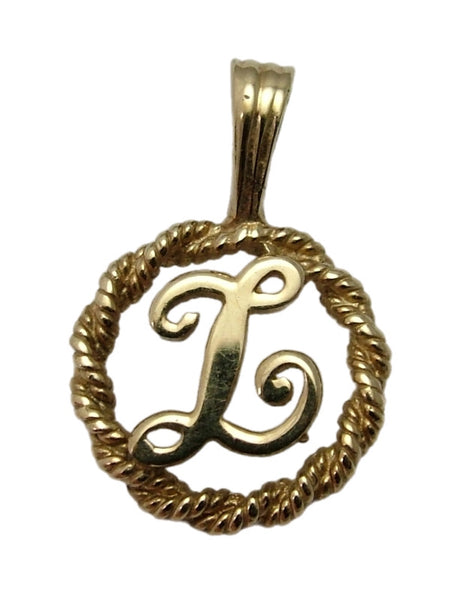 Vintage 1990’s Solid 9ct Gold Initial Letter "L" Charm
