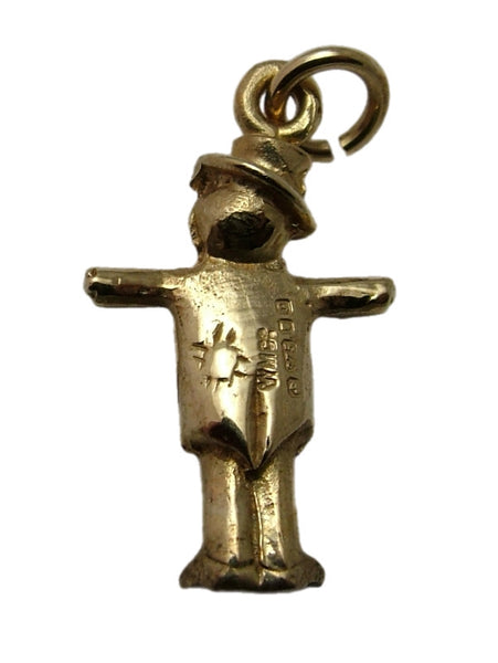 Vintage 1980's Solid 9ct Gold Scarecrow Charm HM 1989 Gold Charm - Sandy's Vintage Charms