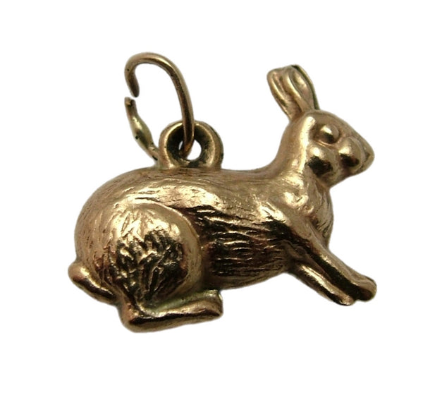 Vintage 1970's Hollow 9ct Gold Bunny Rabbit Charm HM 1972