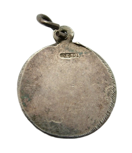 Vintage 1930's Silver & Turquoise Enamel Lucky Star Charm