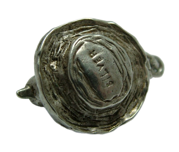 Vintage 1960's Silver Opening Bird on a Nest Charm Eggs Inside