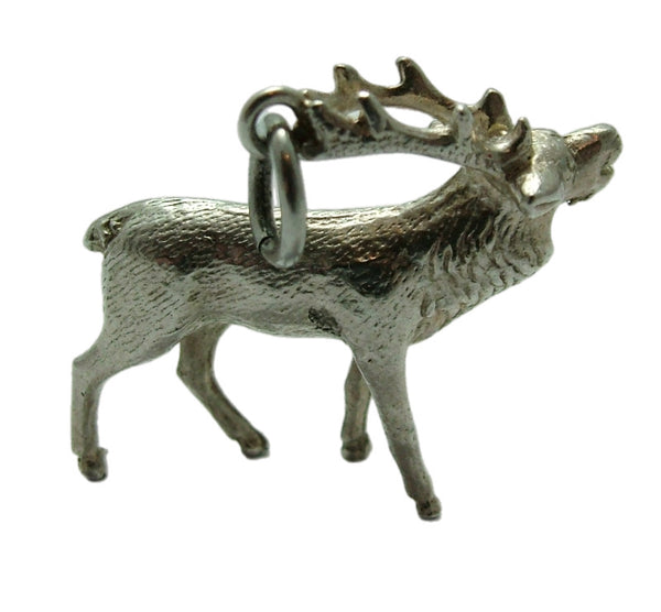 Large Vintage 1970's Solid Silver Stag Charm