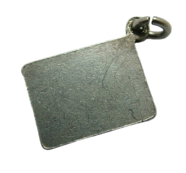 Small Vintage 1950's Silver & Black Enamel School Slate “LEARN TO LOVE” Charm