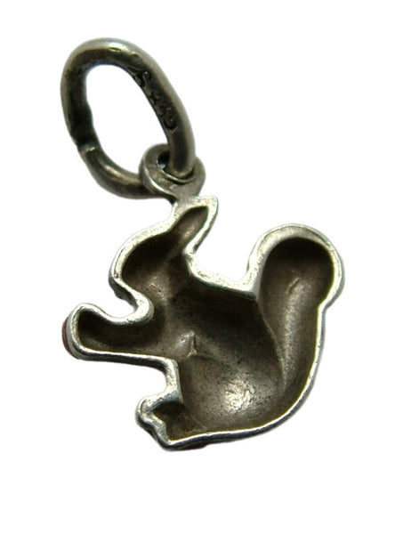 Small Vintage 1950's Silver & Brown Enamel Squirrel Charm