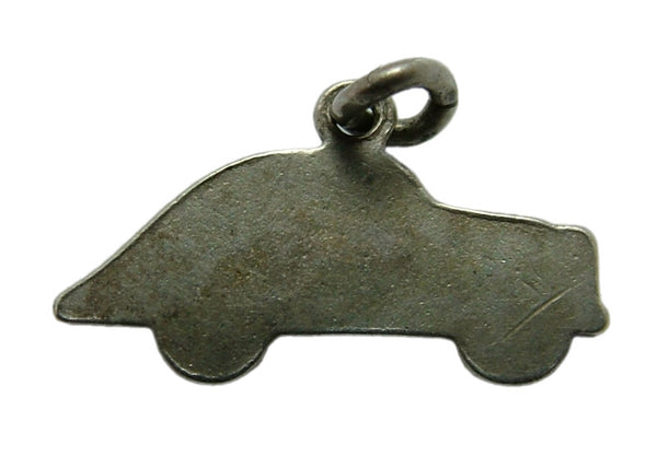 Small Vintage 1950's Silver & Blue Enamel Car Charm