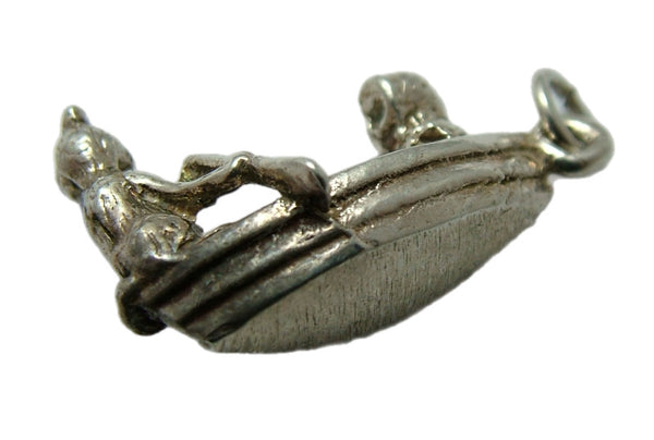 Vintage 1970's Solid Silver Owl & The Pussycat Charm