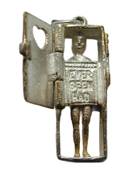 Vintage 1970's Silver Opening Ladies Shower Cubicle Charm Surprise Inside