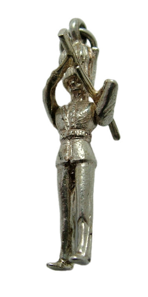 Large 1960's Silver Grenadier Guard Soldier Charm with Articulated Arms