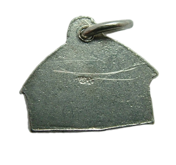 Small Vintage 1950's Silver & Enamel House Charm with Hearts