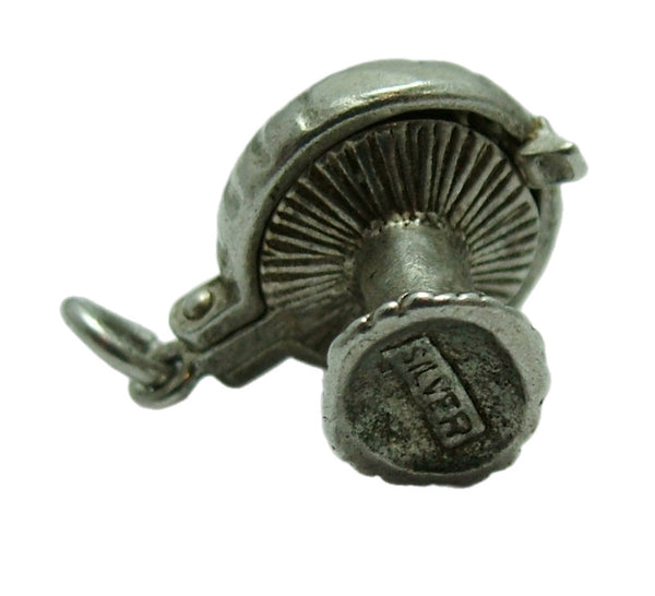 Vintage 1960's Silver Opening Toadstool House Charm Pixie Inside