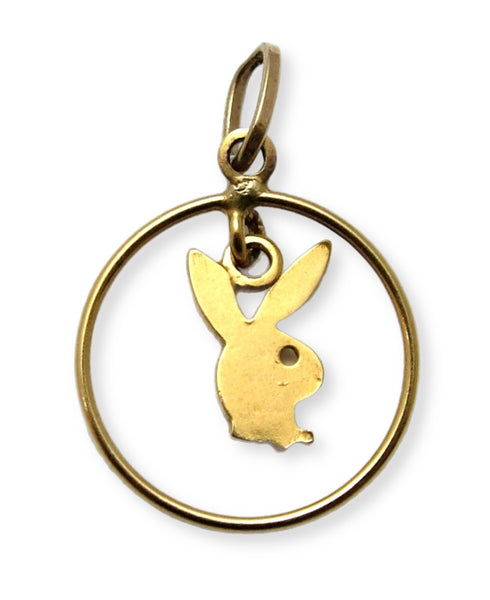 Vintage 1990's 9ct Gold Playboy Bunny Charm Gold Charm - Sandy's Vintage Charms
