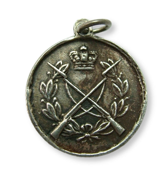 Antique Victorian c1900 Silver Boer War Coin Medallion Charm Antique Charm - Sandy's Vintage Charms