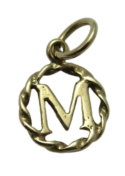Small Vintage 1970’s Solid 9ct Gold Initial Letter "M" Charm