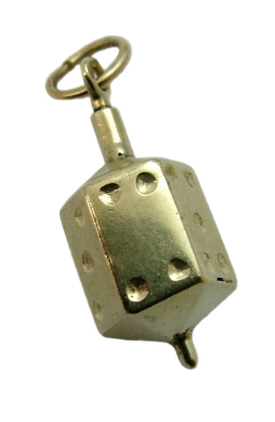 Vintage 1950’s 14ct 14k Gold Spinning Dice Charm