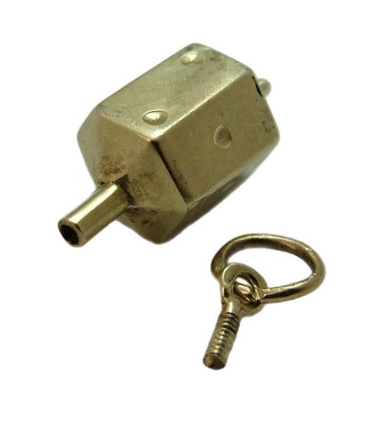 Vintage 1950’s 14ct 14k Gold Spinning Dice Charm