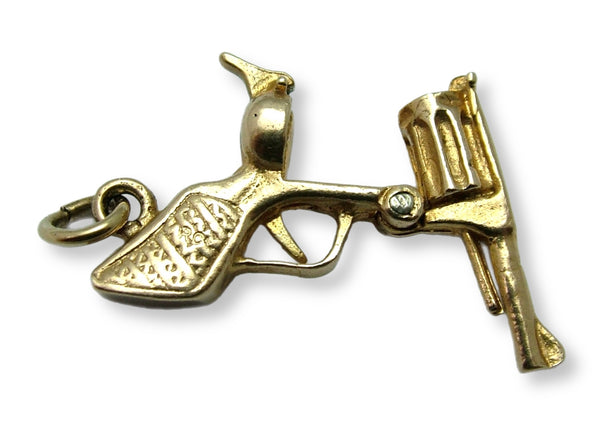 Large Vintage 1970's 9ct Gold Opening Gun Revolver Charm Gold Charm - Sandy's Vintage Charms
