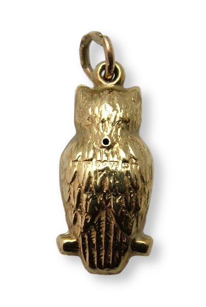 Vintage 1960's 9ct Gold Hollow Owl Charm HM 1967 Gold Charm - Sandy's Vintage Charms
