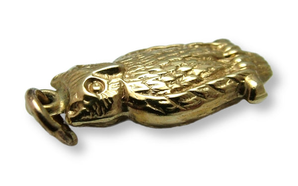 Vintage 1960's 9ct Gold Hollow Owl Charm HM 1967 Gold Charm - Sandy's Vintage Charms