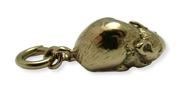 Heavy Vintage 1950's Solid 9ct Gold Mouse or Rat Charm HM 1957 Gold Charm - Sandy's Vintage Charms