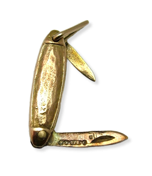 Vintage 1960’s 9ct Gold Opening Penknife Charm HM 1961 Gold Charm - Sandy's Vintage Charms