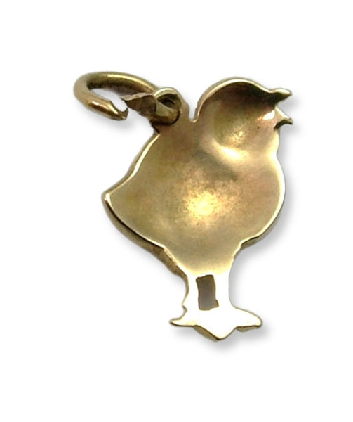 Tiny Vintage 1950's 14ct 14k Gold & Yellow Enamel Chick Charm Gold Charm - Sandy's Vintage Charms